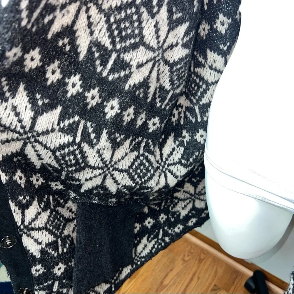 Free People Black and White Cardigan